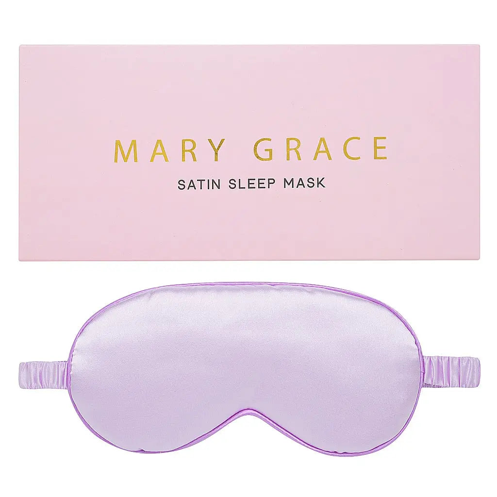Luxe Satin Sleep Mask Lilac Eye Mask Mary Grace Satin Mask
