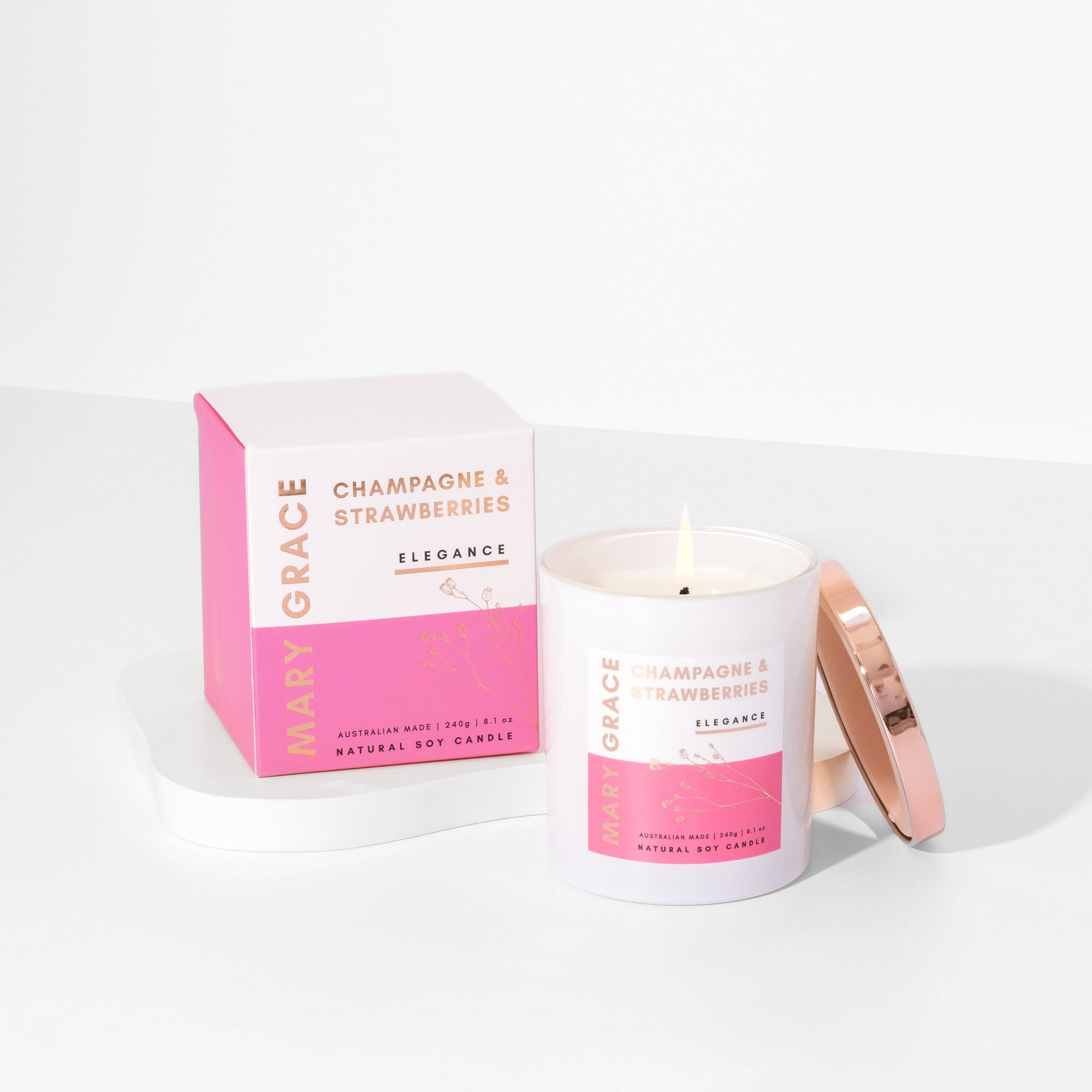 Champagne &amp; Strawberries Jar Candle