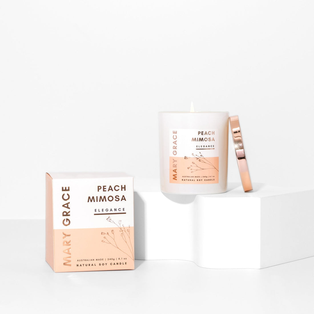 Peach Mimosa Jar Candle