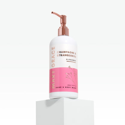 Champagne And Strawberries Hand &amp; Body Wash Body Wash Hand Wash Wash Mary Grace