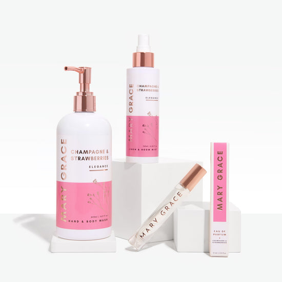 Champagne & Strawberries Trio Collection Wash Eau De Parfum Room mist