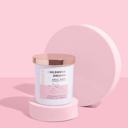 Childhood Dreams - Musk Sticks Jar Candle Jar Candle Candle Soy Candle Mary Grace